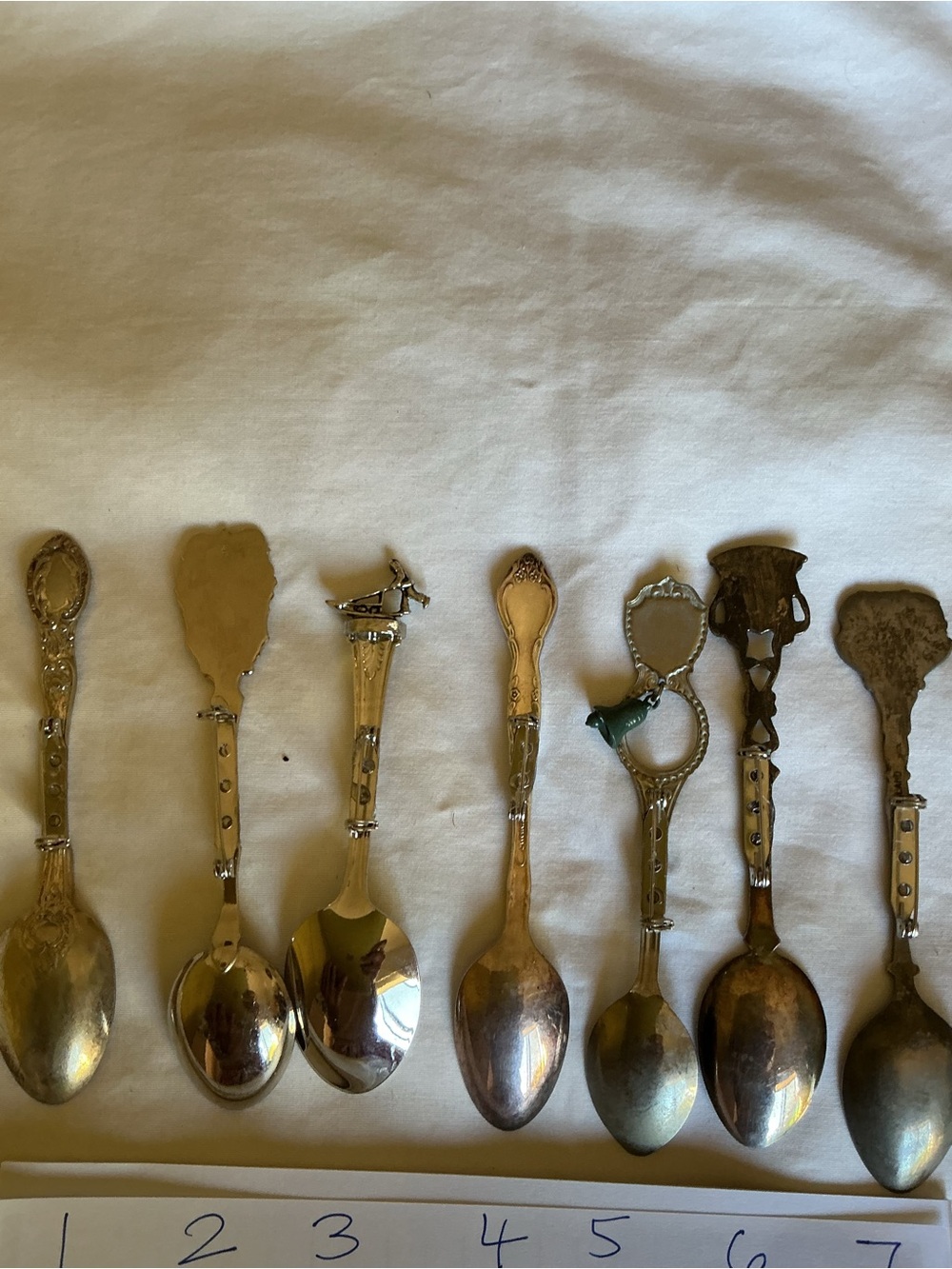 Decorative Silver-Tone Collectible Souvenir Spoon Brooches - Picture 5 of 5
